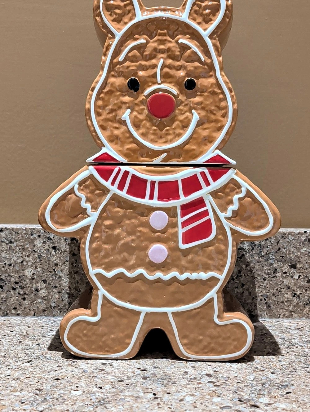 Disney Winnie the Pooh Gingerbread Cookie Jar Holiday Decor